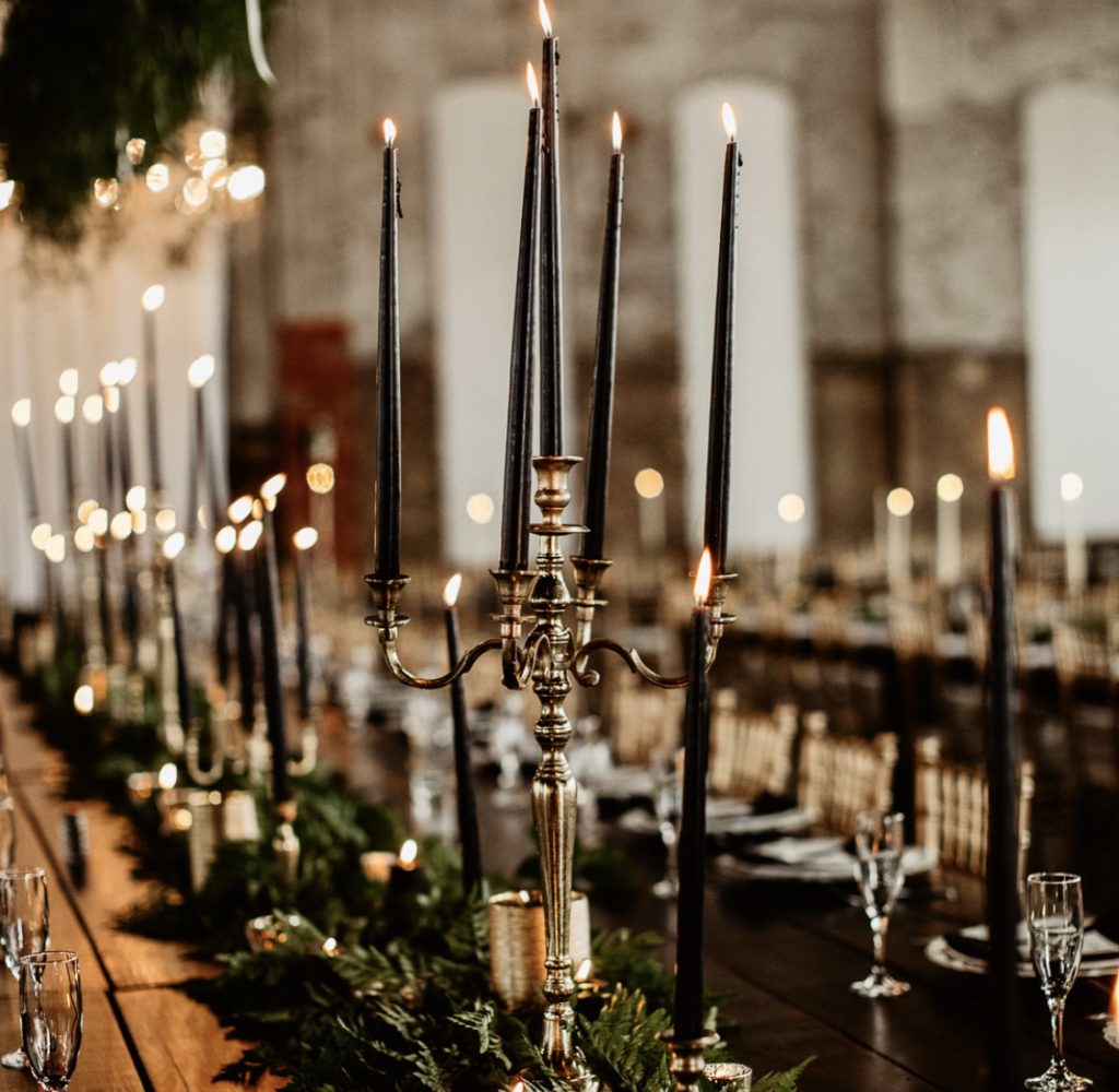 black candles 1024x1000 - Wedding Trends from 2018